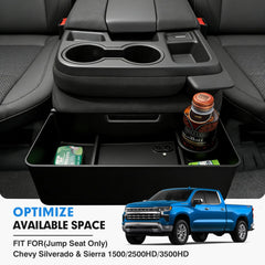 Autorder zoned storage compartments neatly separate small items to reduce clutter during drives.