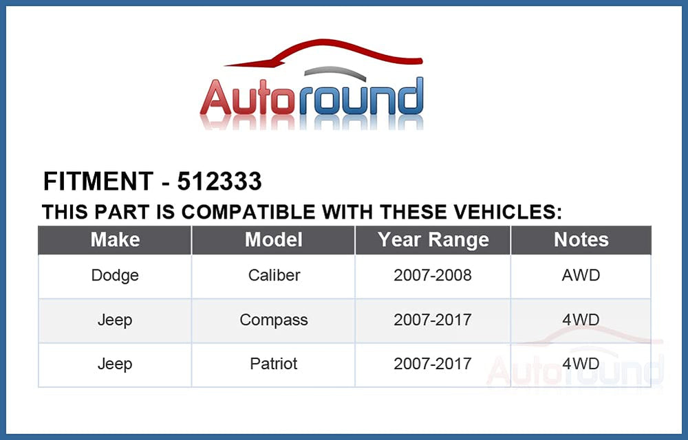 Autoround 512333 5-lug hub provides precise fit and straightforward installation.