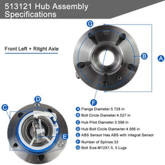Autoround 513121 front wheel hub for Oldsmobile Century, front-drive compatibility.