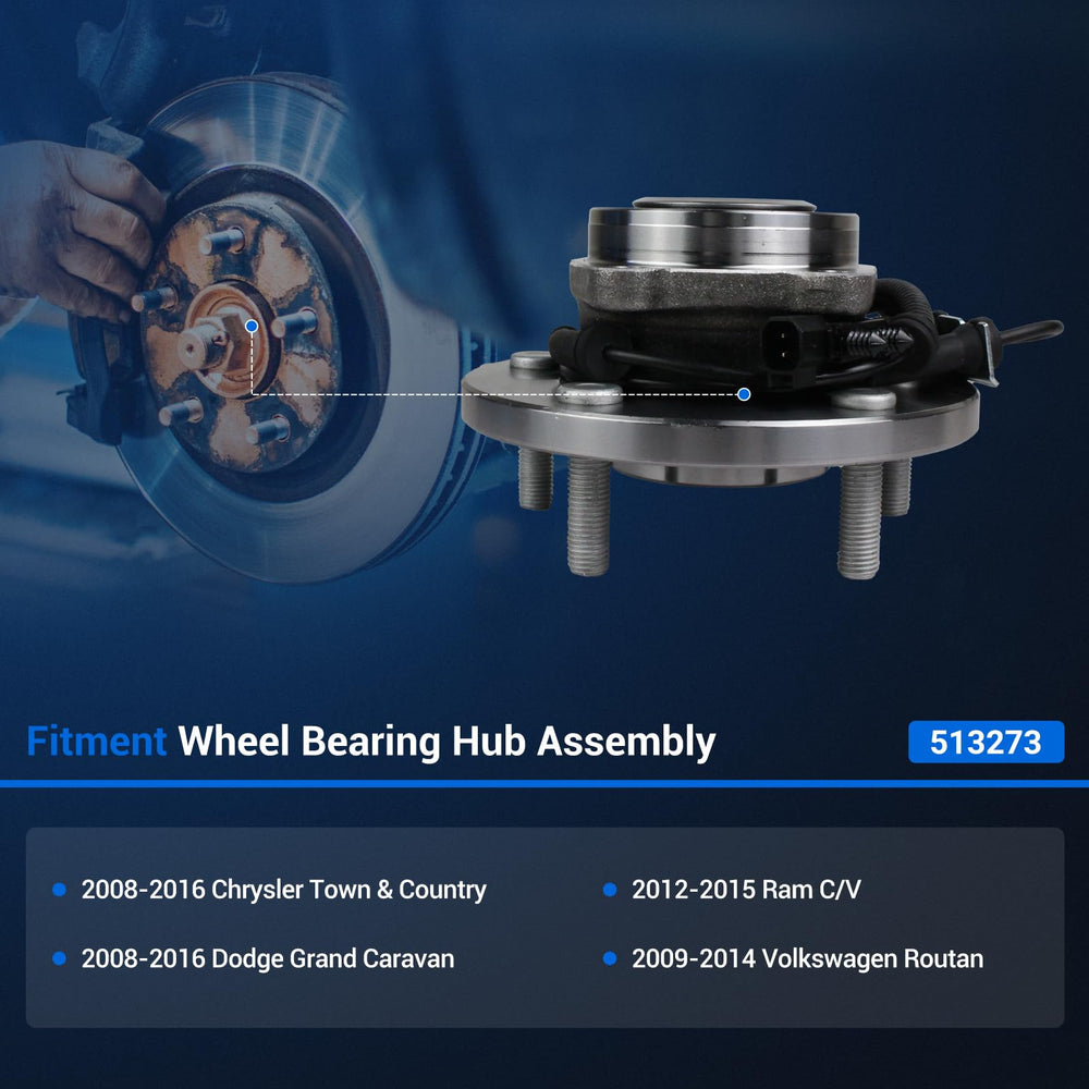 Autoround 513273 bearing unit close-up with ABS-ready design for smooth braking