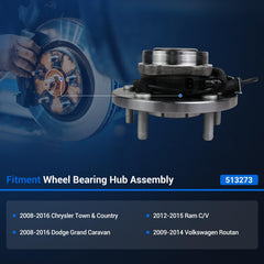 Autoround 513273 bearing unit close-up with ABS-ready design for smooth braking