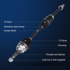 Autoround 665265 CV axle outer joint closeup with precision machining for smooth operation