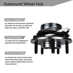 Autoround front hub assembly side view highlights precise alignment.