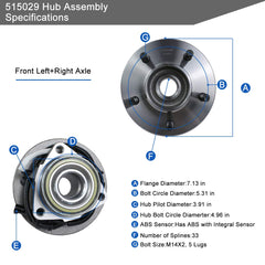 Autoround wheel bearing flange details emphasize seal and fit quality.