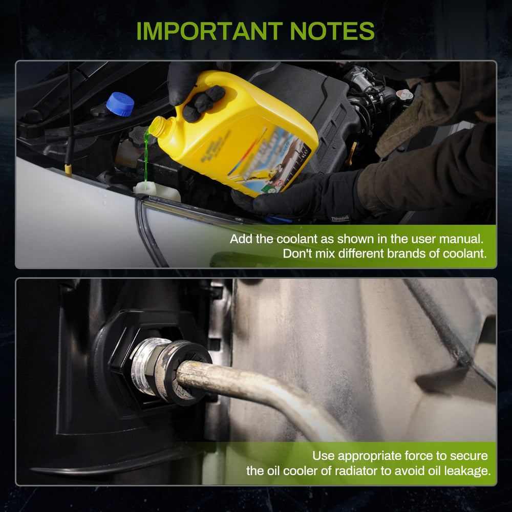 AUTOSAVER88 radiator kit with manual – packaging close-up shows complete kit (cap not included).