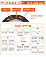 AUTOSOCK HP870 mounted on tire demonstrates self-centering design for a smooth ride.