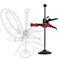 AUTOSOLO steering wheel holder 16.5 inch adjustable grip supports precise wheel alignment.