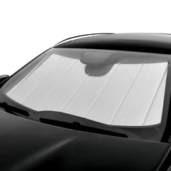 Autotech Park sunshade helps keep seats cool during hot commutes.