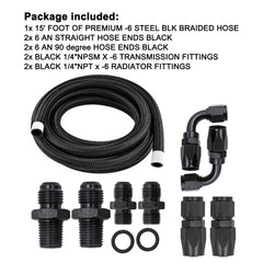 Autoutfit AN6 transmission fittings with O-ring compatibility
