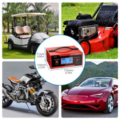 AUTOUTLET manual switch supports 6/8/14/16V for versatile batteries.