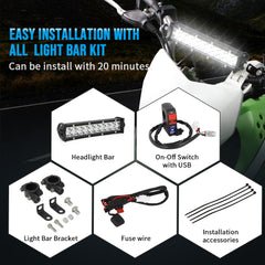 AUTOVIC double-row lamps deliver bright, wide coverage for trail visibility.