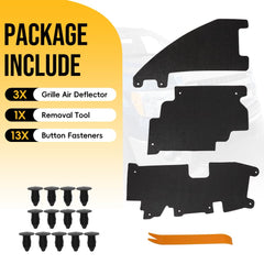 AUTOVIC 3Pcs Grille Air Deflector fasteners-tool setup for quick install.
