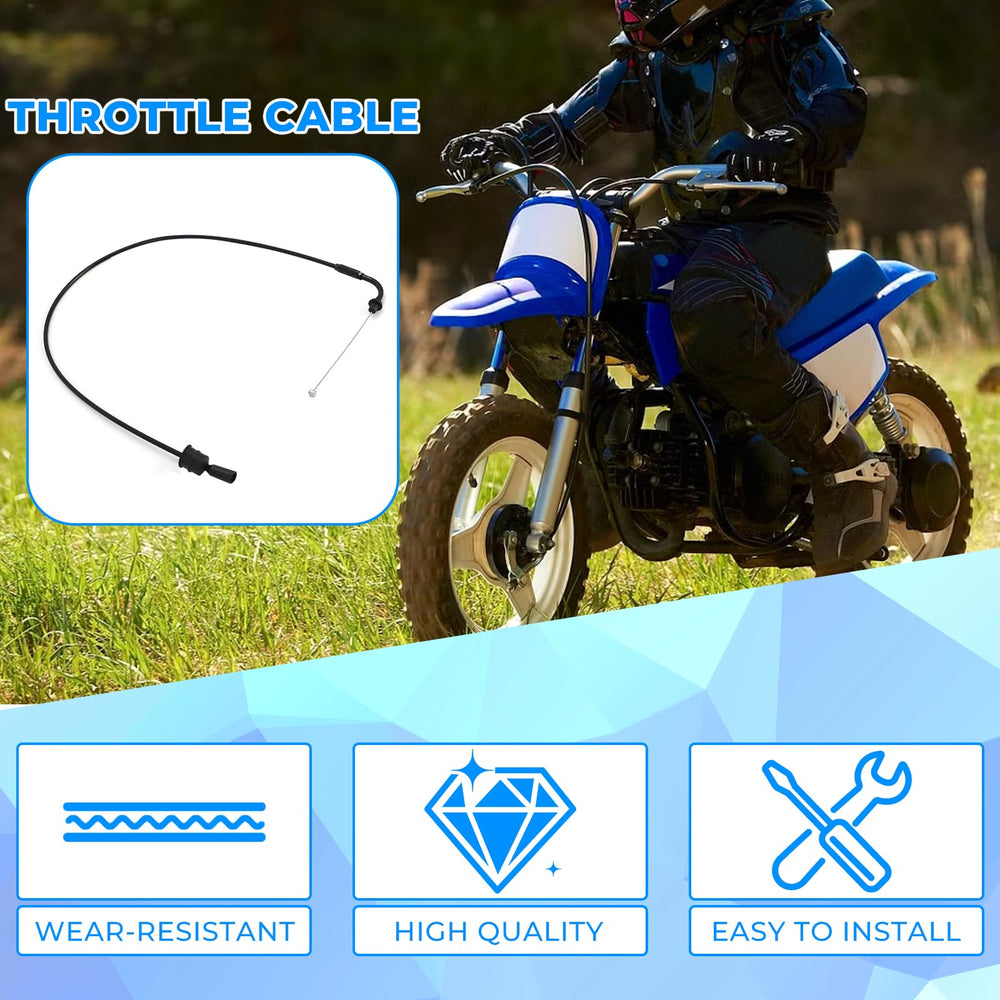 AUTOVIC throttle cable installation-ready with matched ends for quick upgrade.