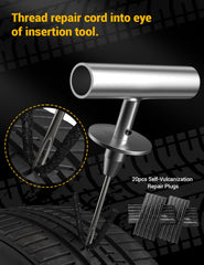 AUTOWN compact emergency kit fits in trunks for on-the-spot tire repairs.