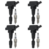 Autowxjq ignition coil and iridium spark plugs front view for reliable ignition.