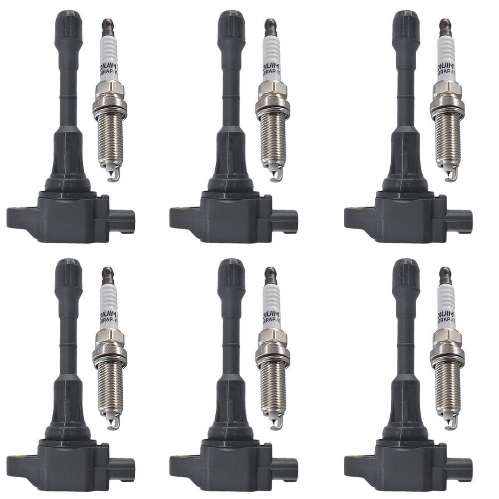 Autowxjq six iridium spark plugs and ignition coils for Nissan and Infiniti engines