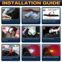 AUTOXBERT IP67 waterproof side marker protects LEDs in rain and snow for Civic.
