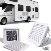 AUTOXBERT RV side vent fan exterior view with compact, quiet airflow for caravans.