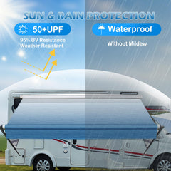 Autozen UV-blocking outer layer reduces sun exposure during camping