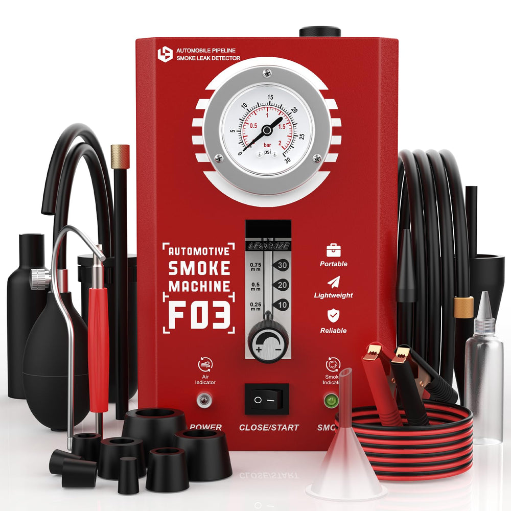 AUTTOPS smoke machine F03 leak detector—quick leak detection for 12V vehicles.