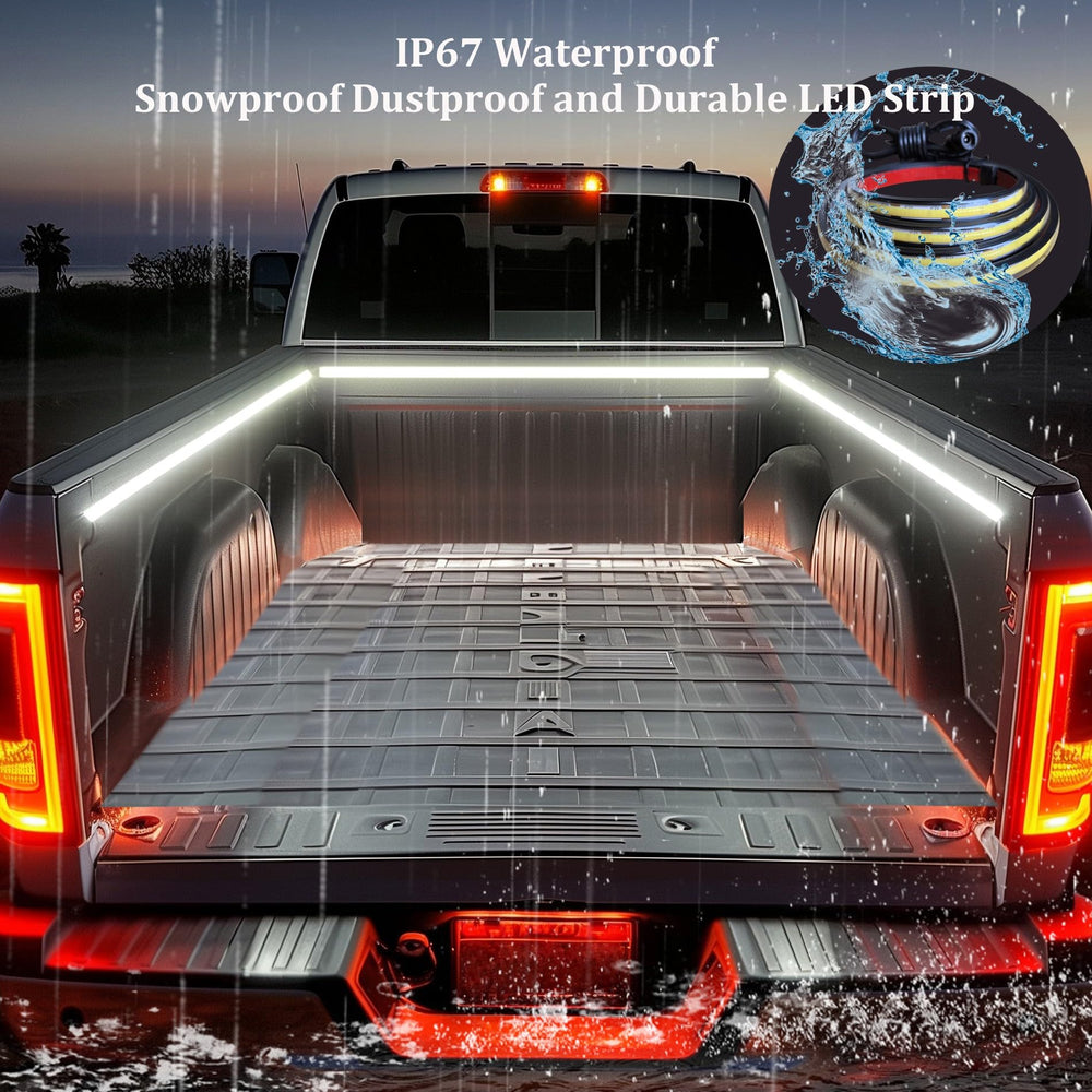 AUTUNEER IP67 waterproof LED strip withstands rain and dust.