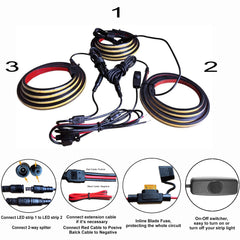 AUTUNEER truck bed lights provide bright nighttime cargo illumination.