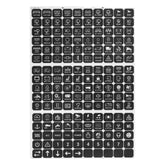 Auxbeam 160pcs switch panel stickers kit layout for easy customization.