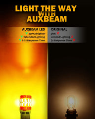 Auxbeam 194 LED bulbs illuminate luggage compartment with reliable amber light.
