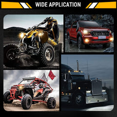 Auxbeam 2-pack with dual harnesses offers flexible installation.