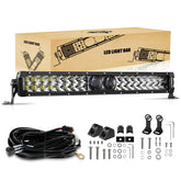 Auxbeam 22-inch LED light bar front view for strong night illumination on off-road trips