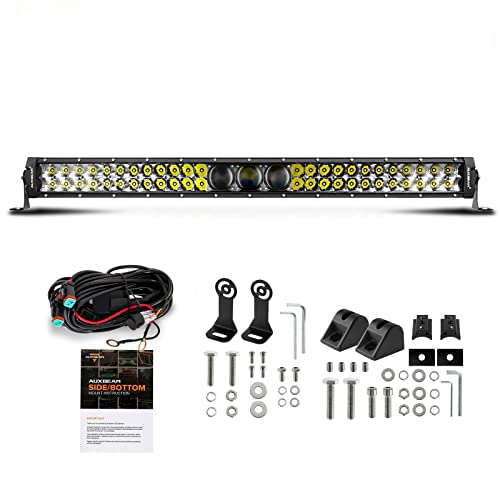 Auxbeam 32in LED bar front view delivering high-intensity illumination for off-road nights