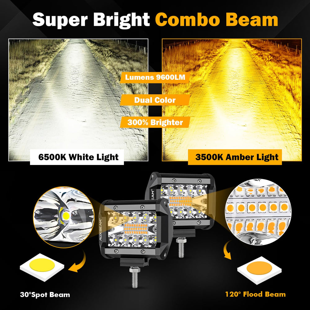 Auxbeam 4Inch LED pods six modes enable versatile off-road lighting