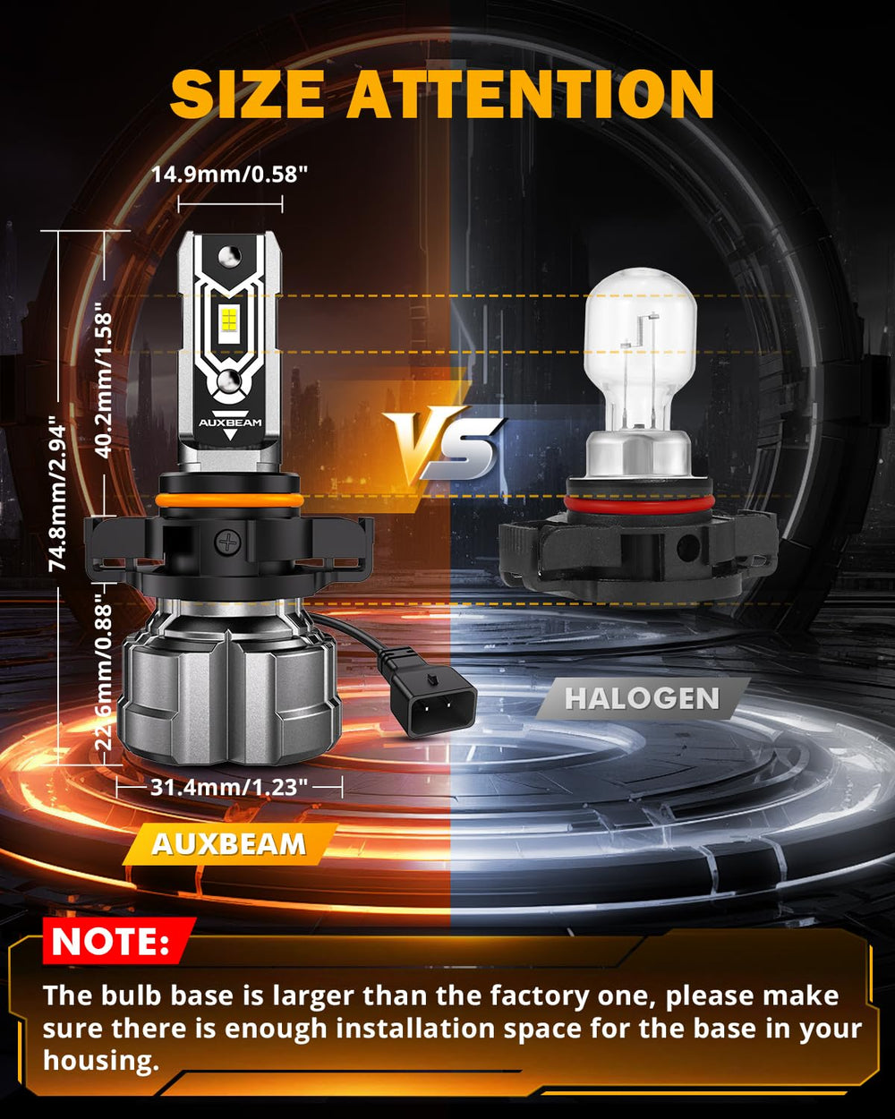 Auxbeam 5202 fog light with precise beam pattern for clear road visibility at night