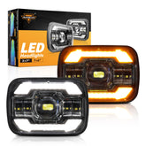 Auxbeam 5x7 headlight high beam offers bright long-range illumination for Jeep Wrangler