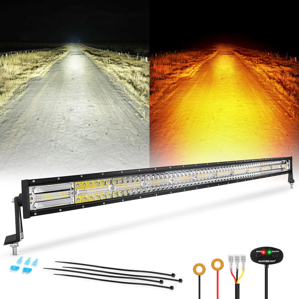 Auxbeam 50-inch light bar front view for off-road visibility
