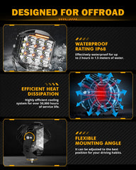 Auxbeam versatile pod lights fit trucks, SUVs, ATVs for diverse rigs.