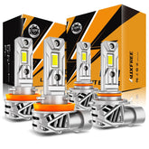 Auxbeam 9005 H11 fog light close-up of S Knight chips for clear night visibility