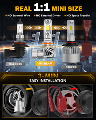 Auxbeam plug and play install showing quick connection to factory socket