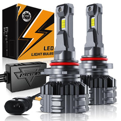 Auxbeam 9005 HB3 fog light front view with broad, bright beam for night driving
