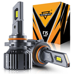 Auxbeam 9005 HB3 fog light pack front view for wider, brighter nighttime visibility.