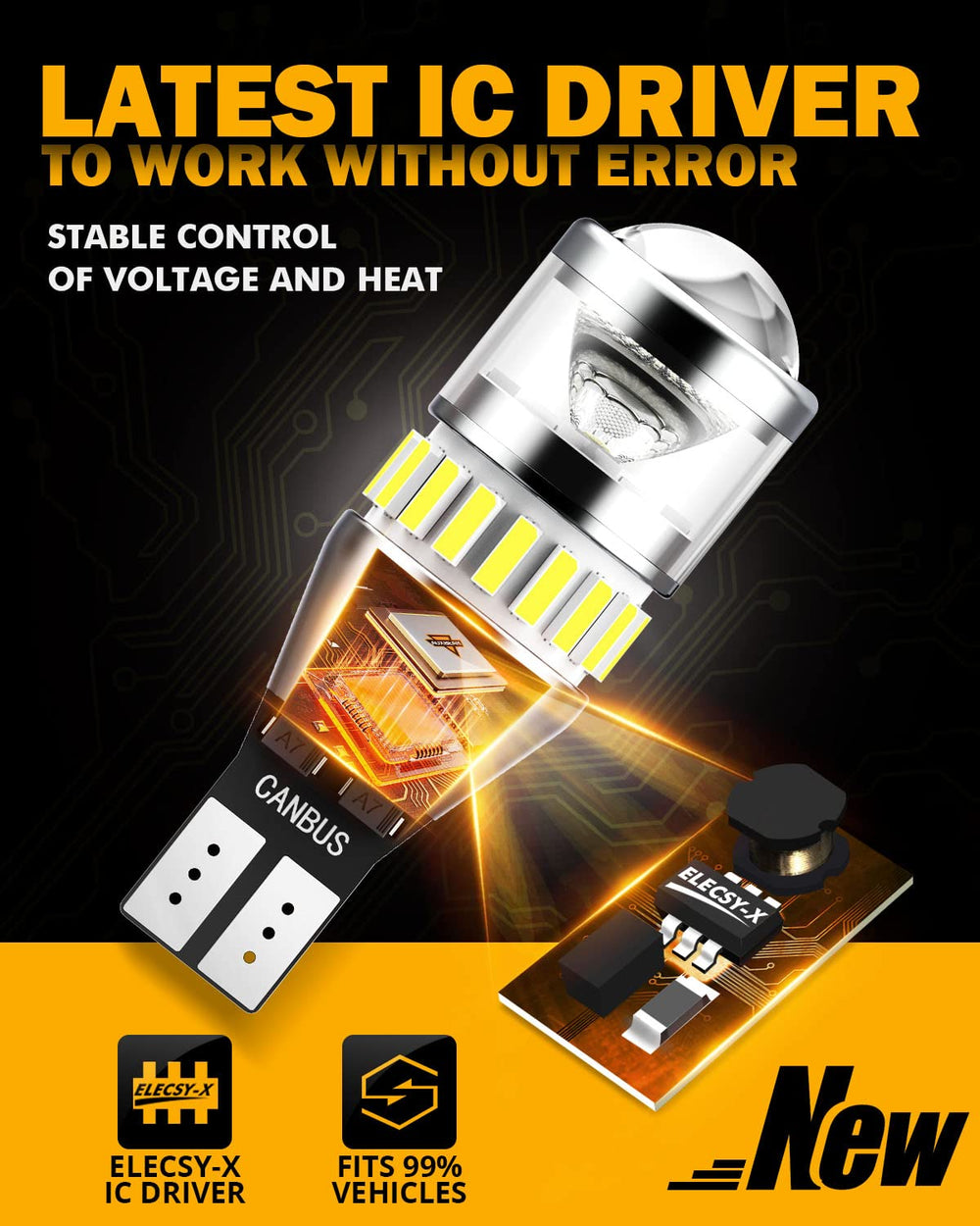 Auxbeam 912-921 LED bulb with IP68 durability for all-weather reliability