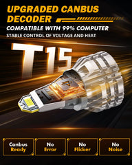 Auxbeam 912/T15 bulb backup light with 1:1 replacement design.