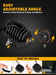 Auxbeam aluminum housing with heat sink for heat management
