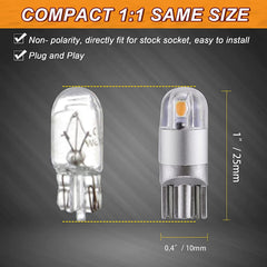 Auxbeam amber 194 turn signal light provides noticeable amber signaling.