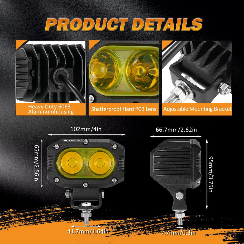 Auxbeam 12D lens design concentrates light for wider flood illumination