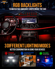 Auxbeam AS-800 Backlight Settings allowing comfortable night visibility.