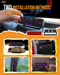 Auxbeam AS-R40 mode-select view illustrates toggle, momentary, and pulsed options.