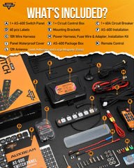 Auxbeam AS-600 offroad-ready control panel for rugged environments.