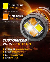 Auxbeam B1B IP68 waterproof design resists elements for durable performance.