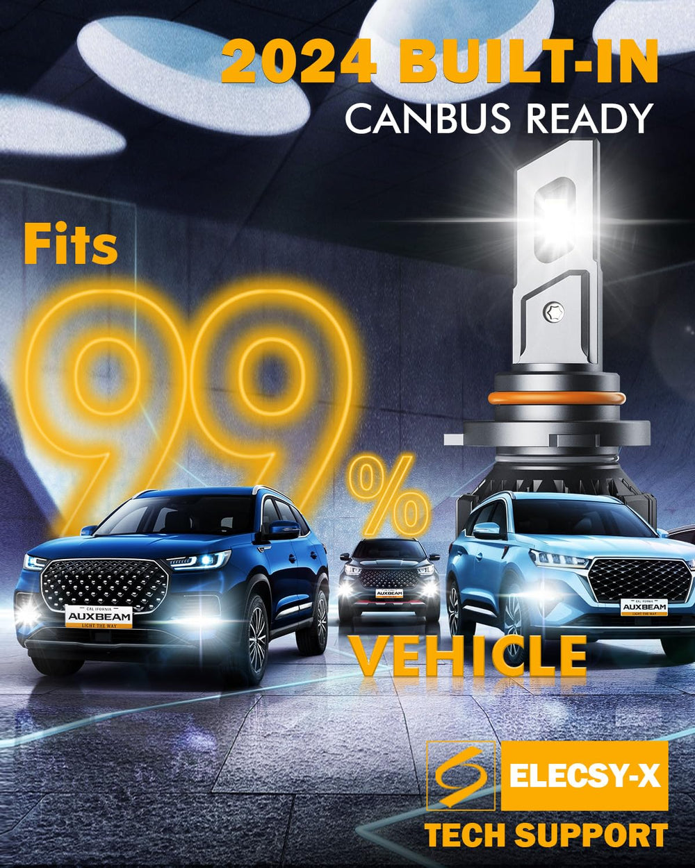 Auxbeam CANBUS-ready driver reduces error codes on most vehicles.